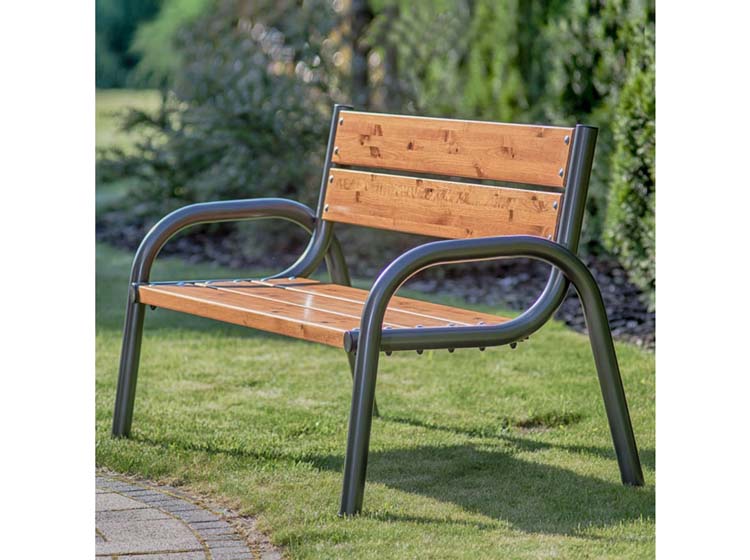 lawka z oparciem park lux 170 x 74 x 86 cm patio