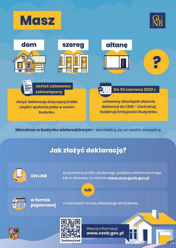 złożyć deklarację o sposobie jego ogrzewania