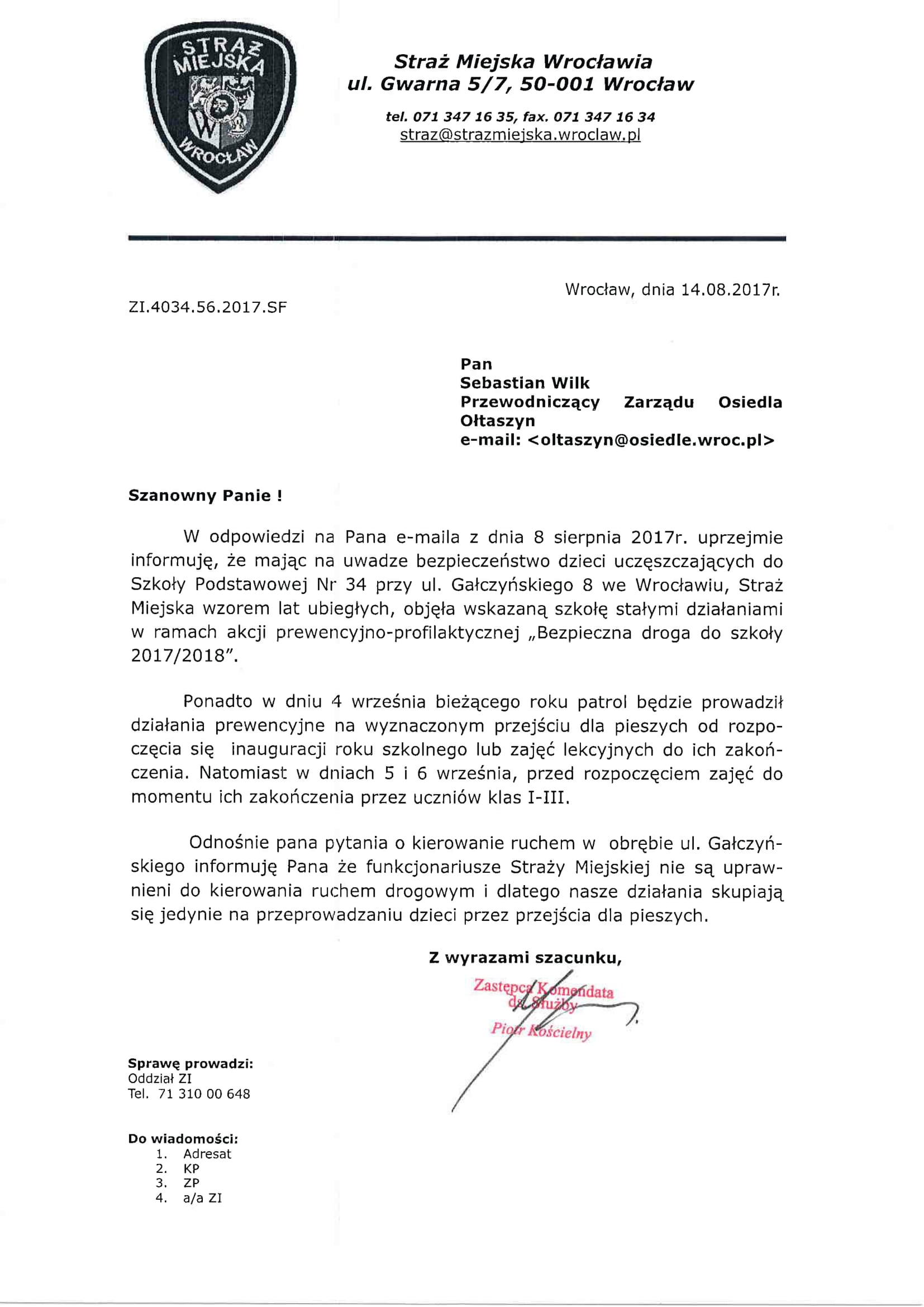 BEZPIECZNA SZKOŁA WRZESIEŃ 2017 STRAŻ MIEJSKA