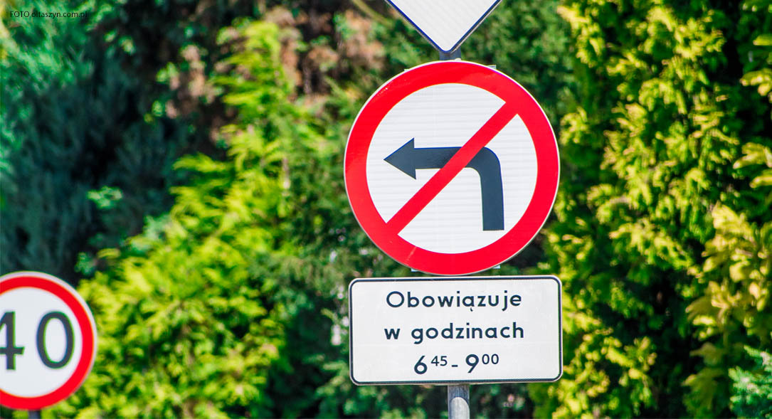 zakaz skrętu