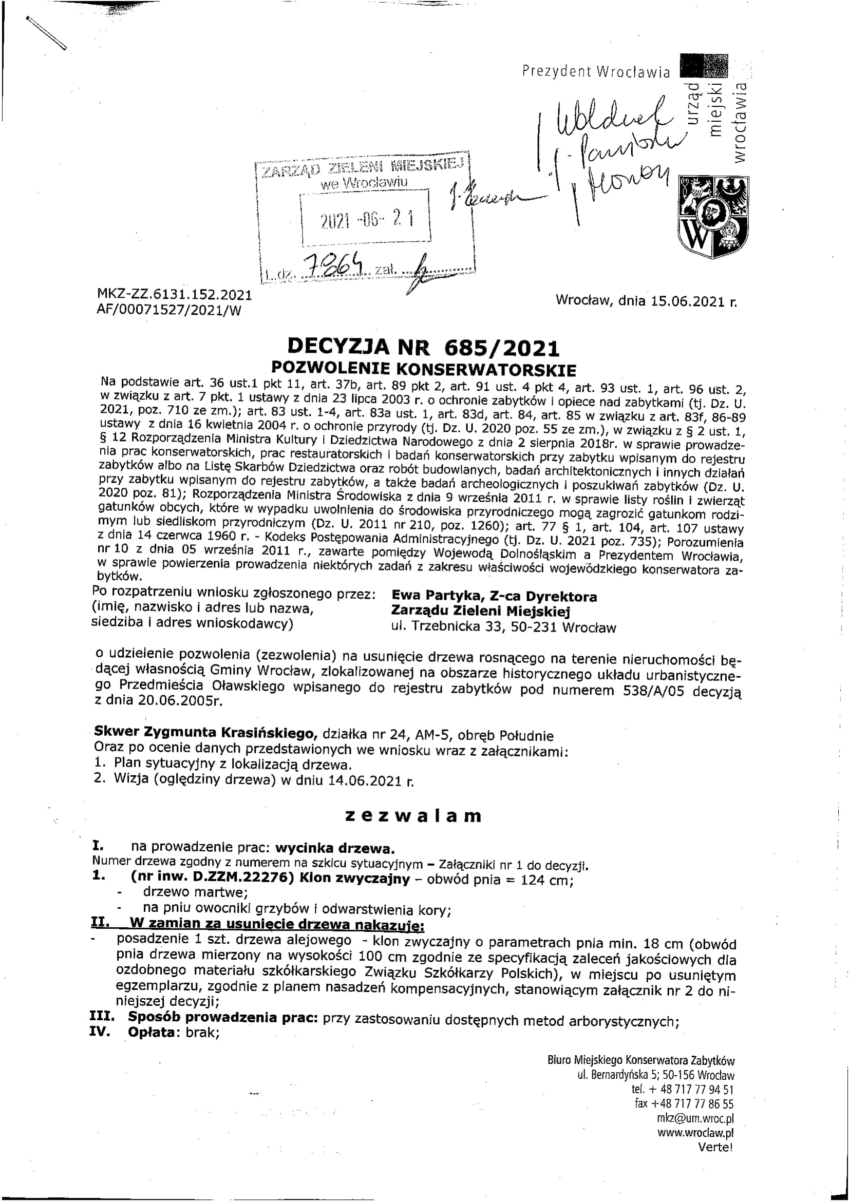 decyzja krasinskiego 1
