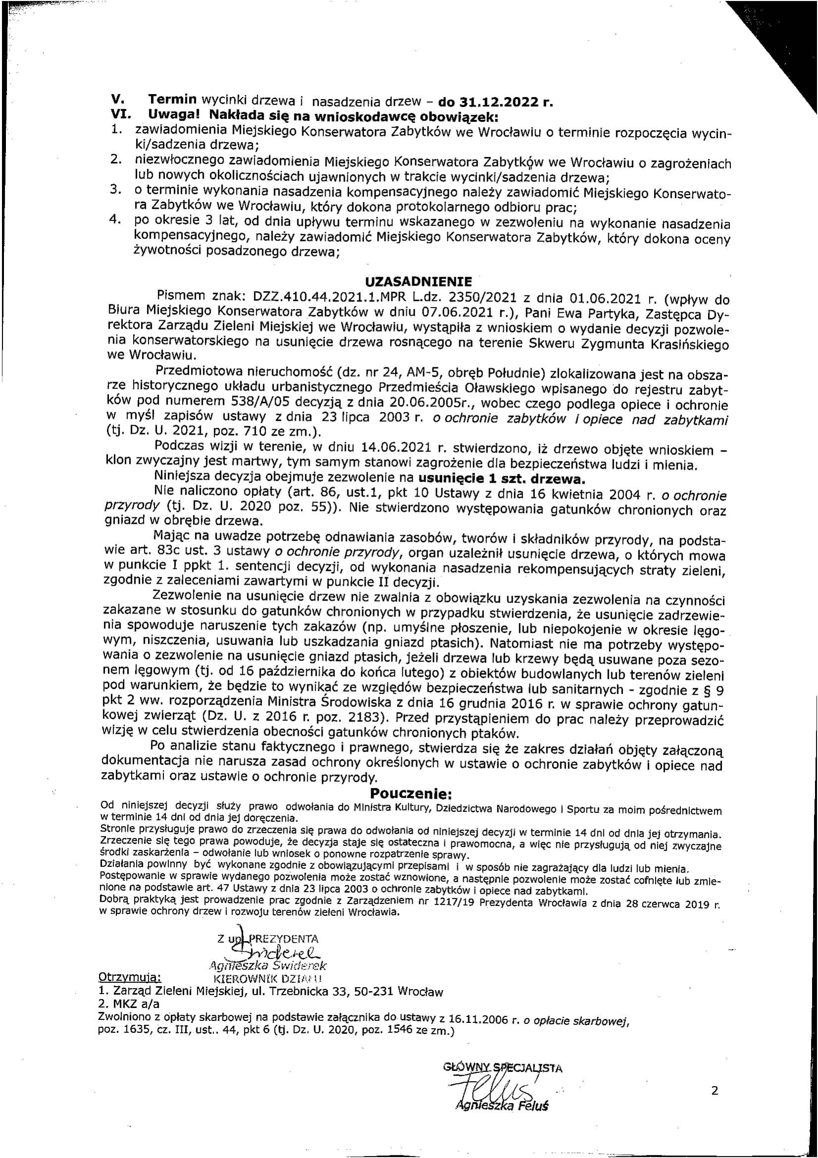 decyzja krasinskiego 2