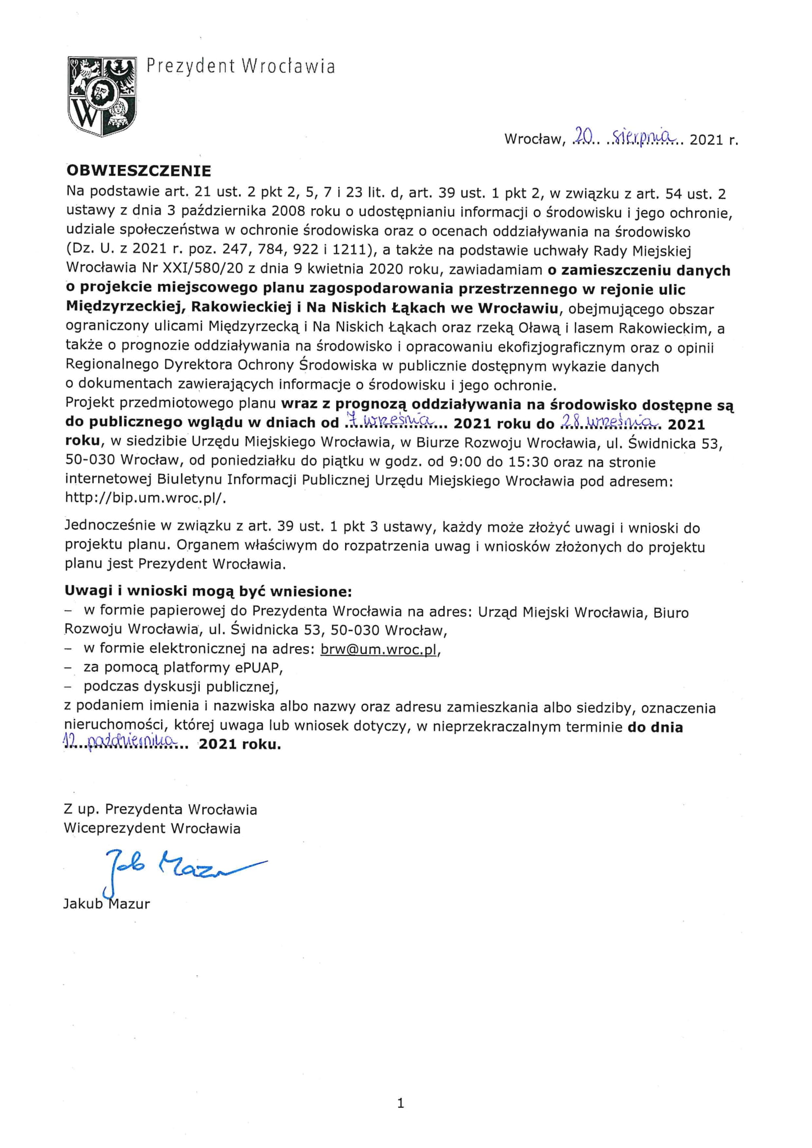 obwieszczenie srodowiskowe 1
