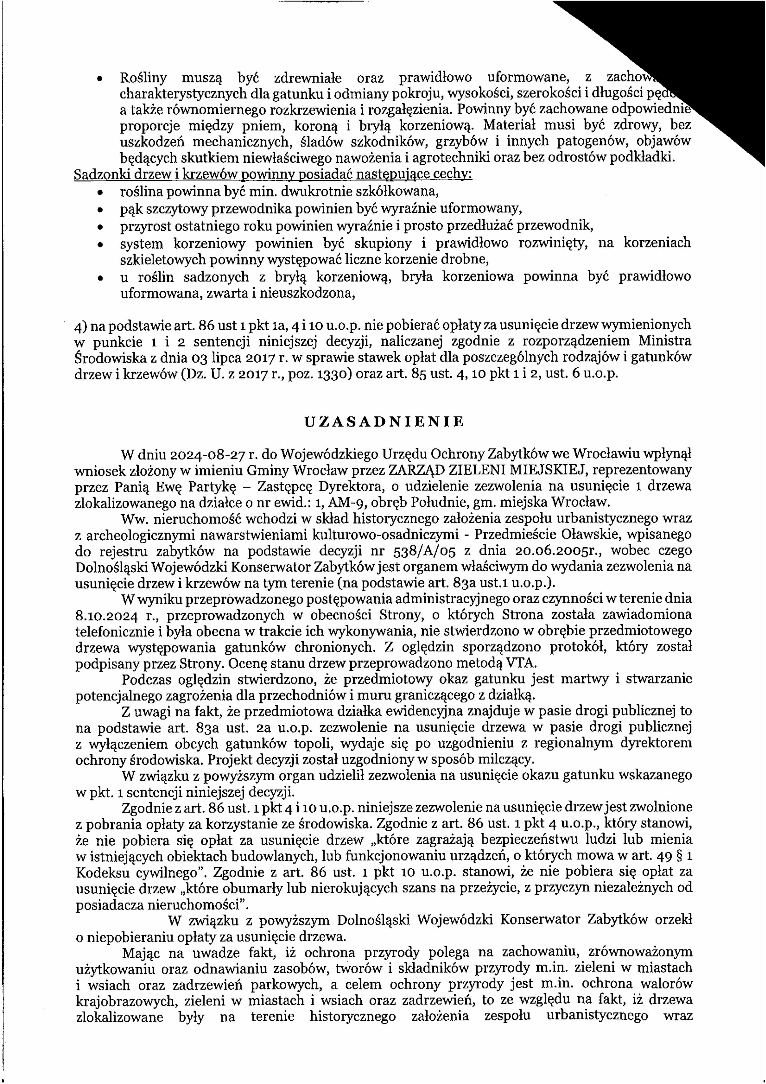 wycinka drzew pułaskiego II