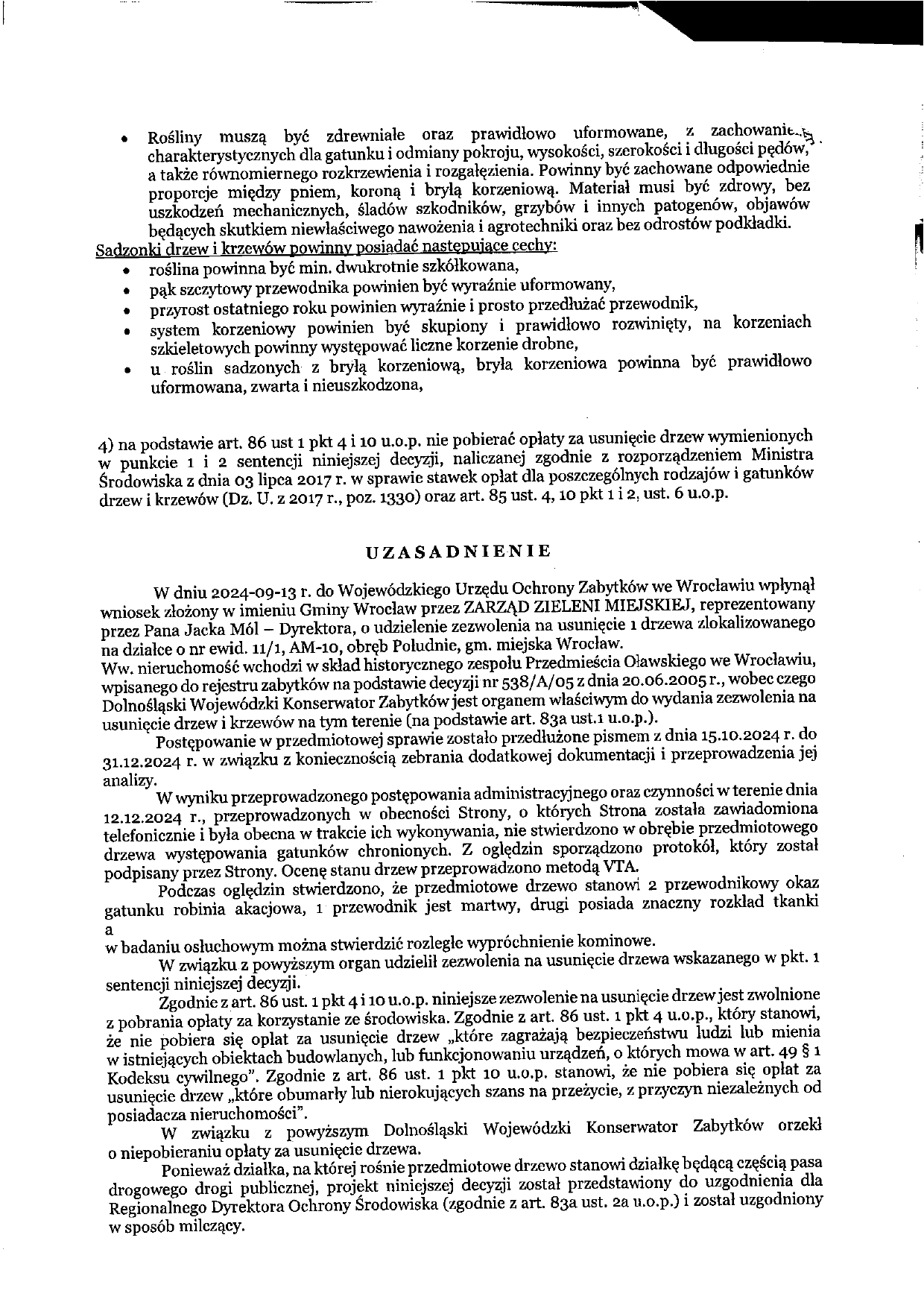 wycinka drzew świastackiego prądzyńskiego II