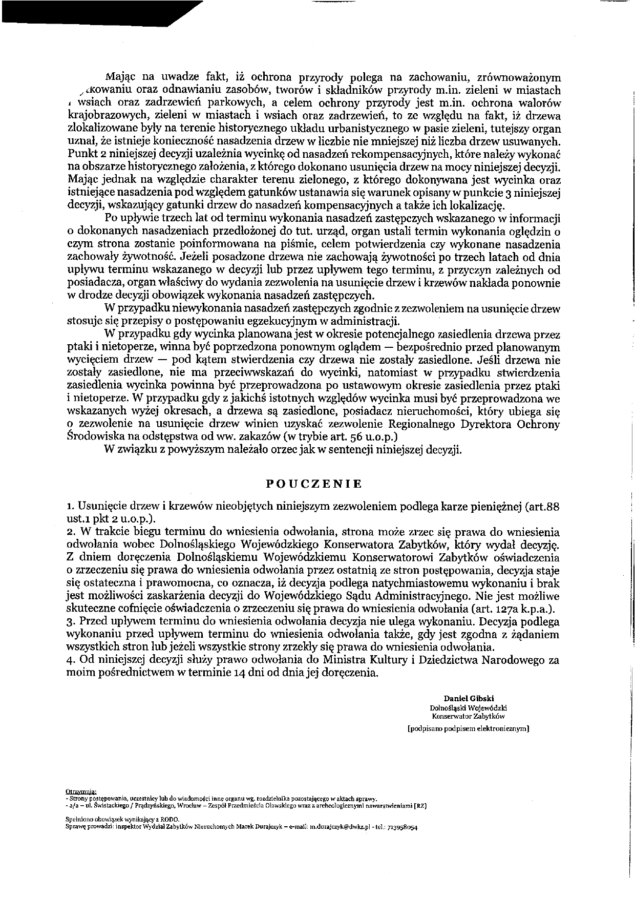 wycinka drzew świastackiego prądzyńskiego III
