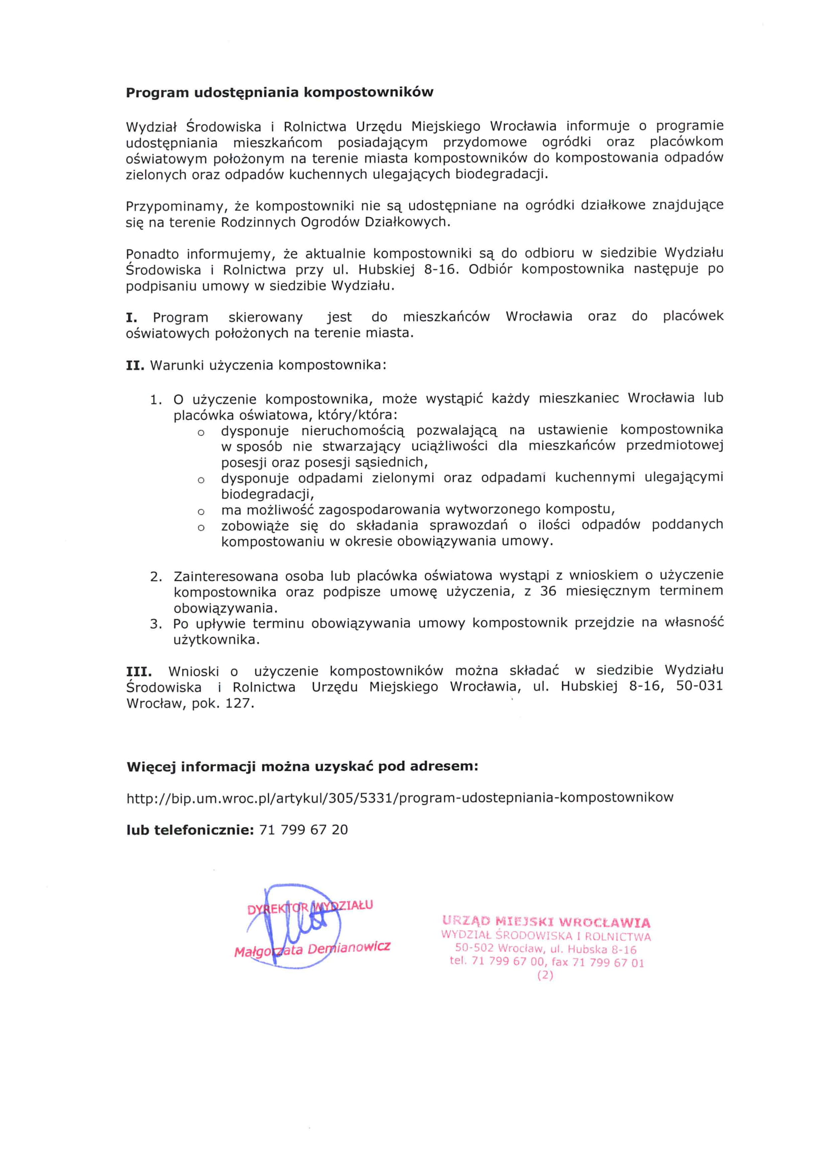 Program udostępniania kompostowników 1