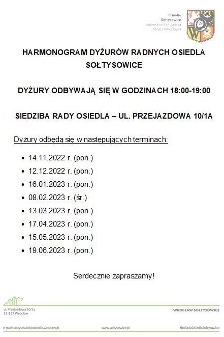 dyżury na stronę
