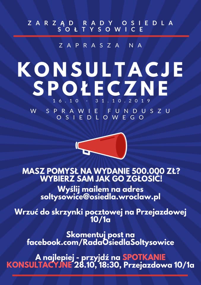 konsultacje społeczne plakat