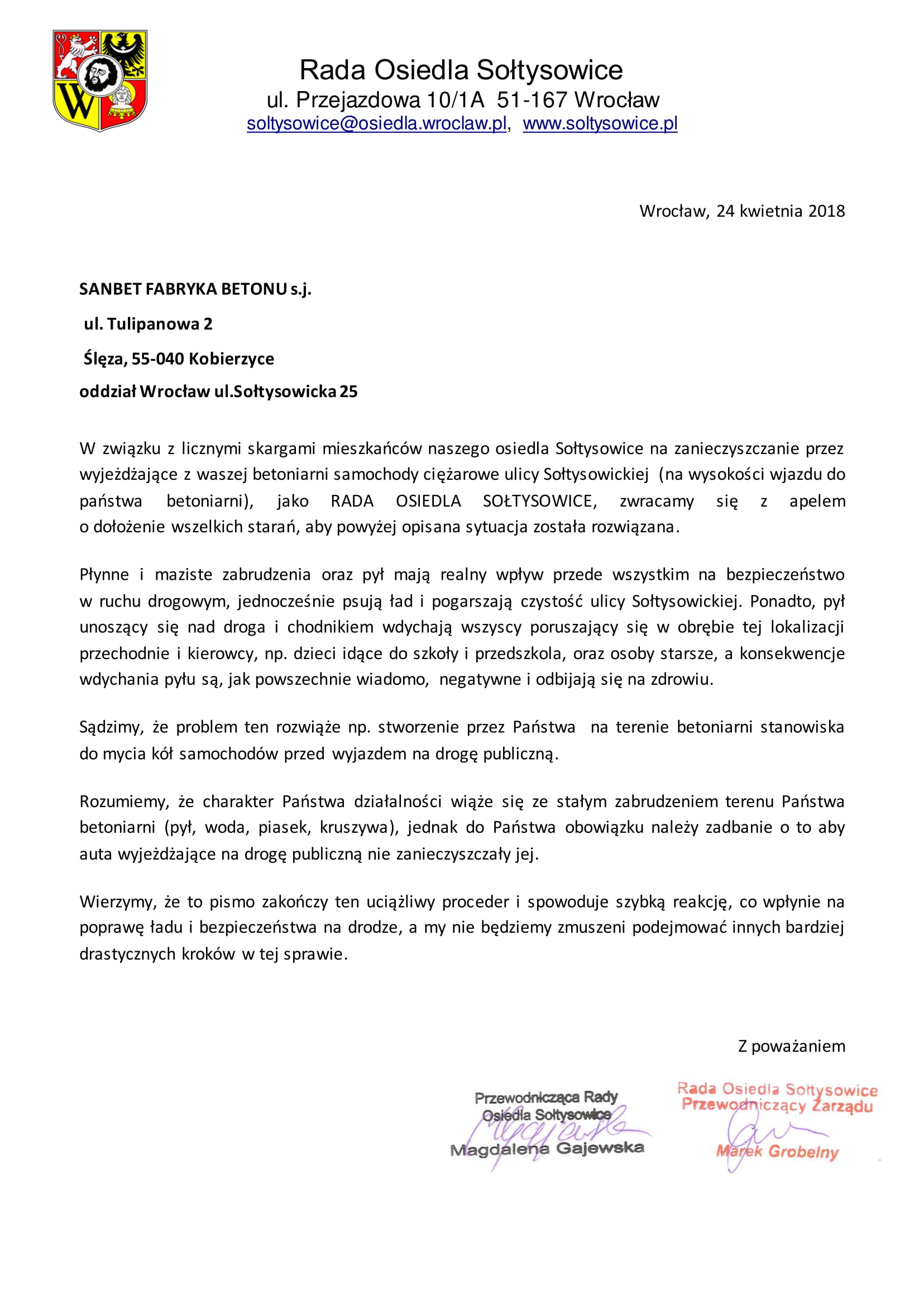 pismo betoniarnia sanbet druk 1