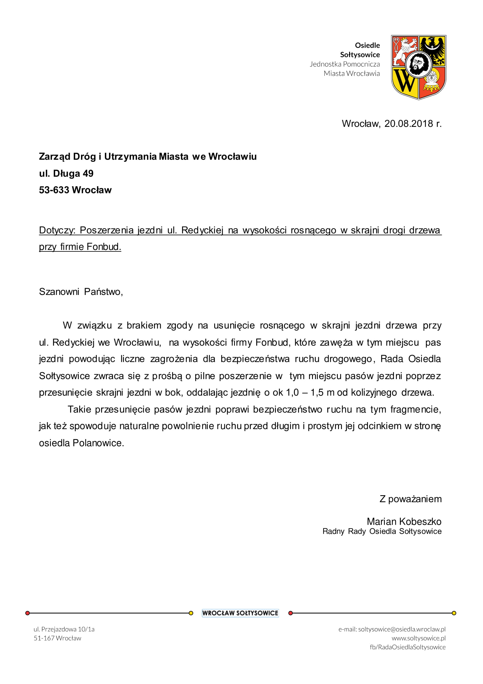 poszerzenie jezdni drzewo fonbud 1