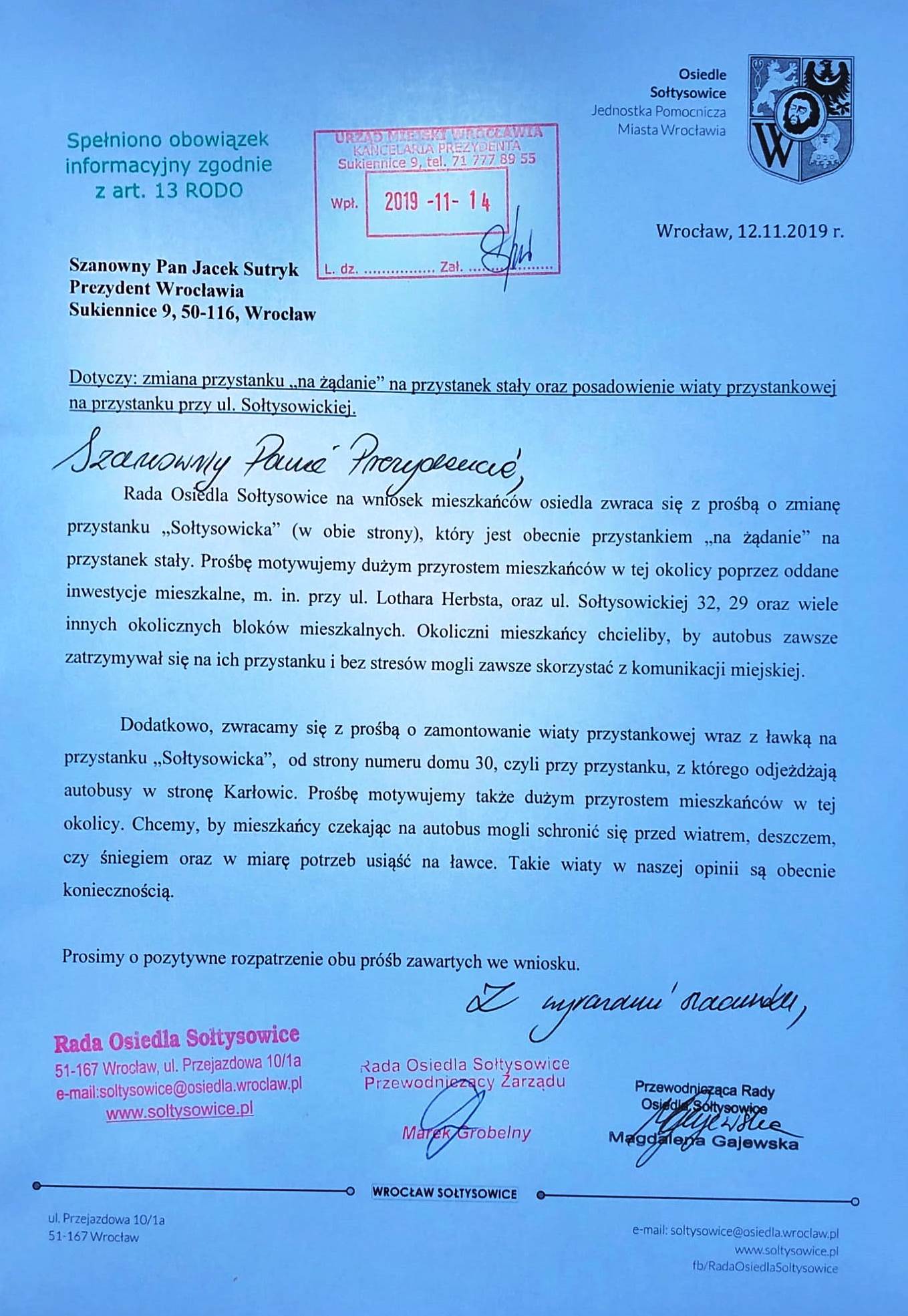 wniosek zmiana przystanku na żądanie i wiata przystankowa 1