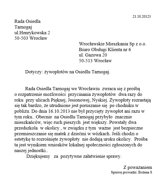 7 Radad osiedla żywopłoty 21.10.2013