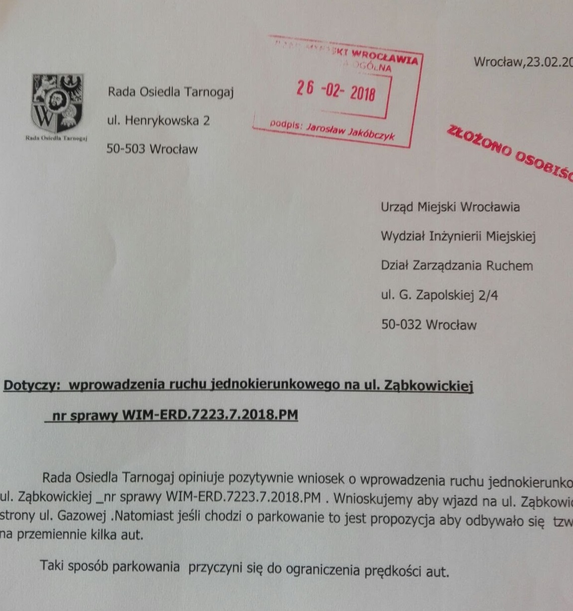 jednokierunkowa