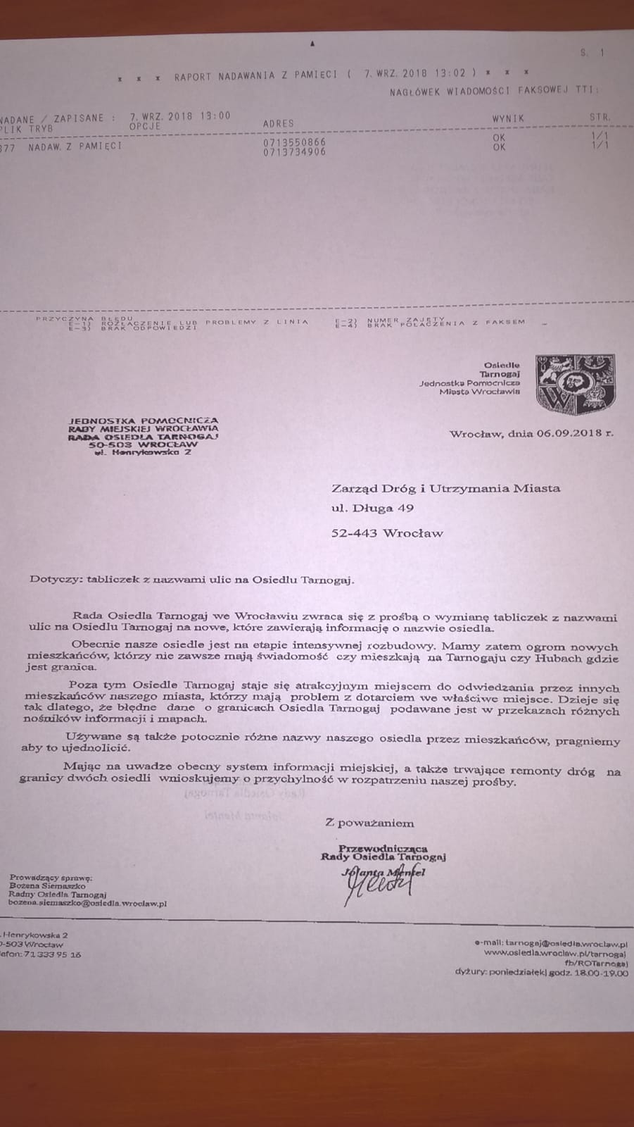 Tabliczki nazwy ulic