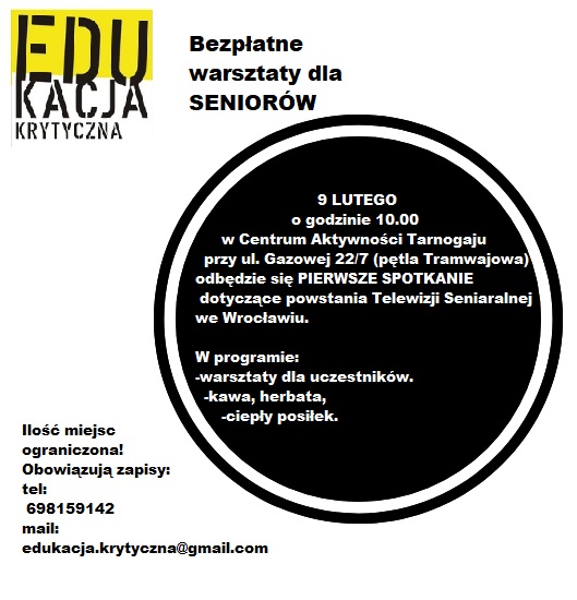 plakat warsztaty telewizyjne