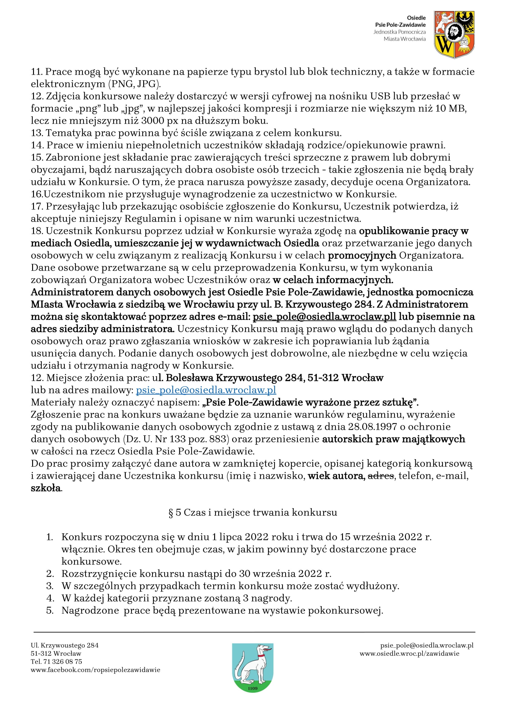 Konkurs regulamin 2